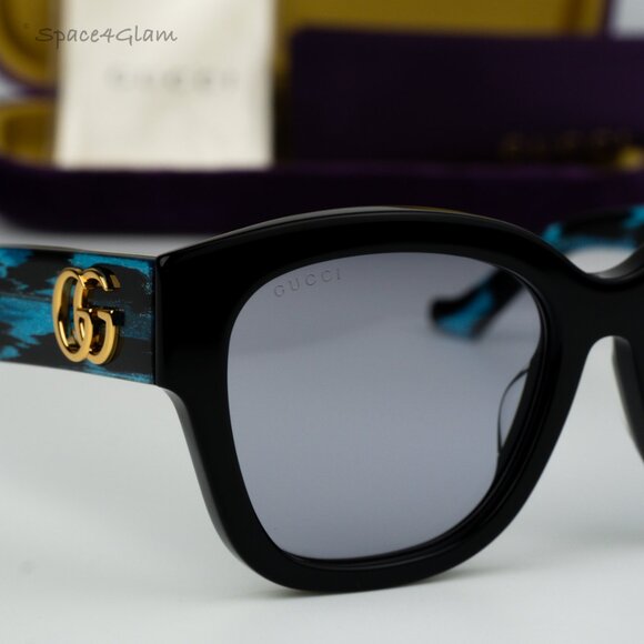 BRAND NEW Gucci GG1550SK 003 Black Violet Women Square Sunglasses GG 1550SK - Picture 4 of 8